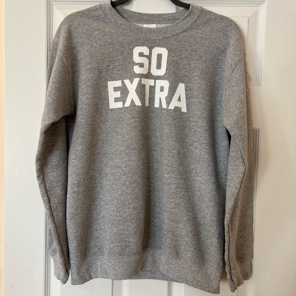 Gray “So Extra” Crew Neck